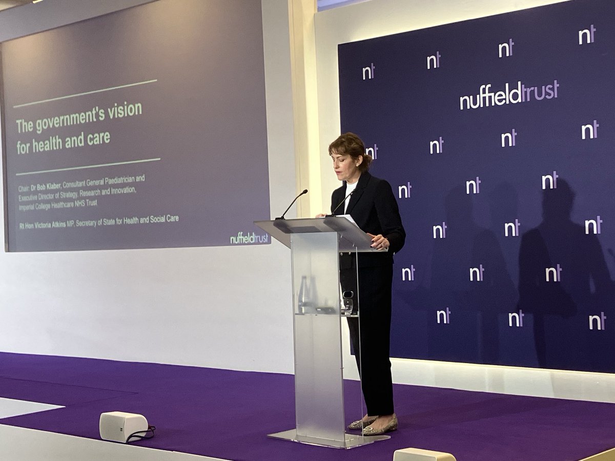 The NHS needs an “M&S moment” - to reinvent itself and be more focused on the changing needs of those that use it, Victoria Atkins tells #ntsummit