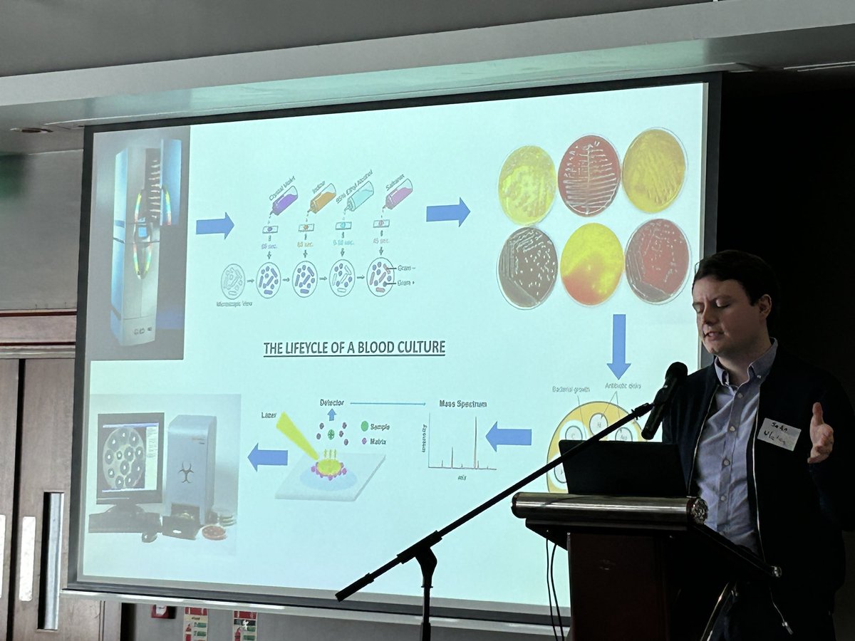 Dr Sean Whelan talks about ‘turning up the volume’ in neonatal blood cultures! Excellent talk at the annual Saolta Neonatal Study Day 👏🏻 👏🏻 @neonatal_uhg @ainebinchy @JeanJamesParis @JohannesLetshw1 @saoltagroup @HSELive @cdprogramme @CcoHse