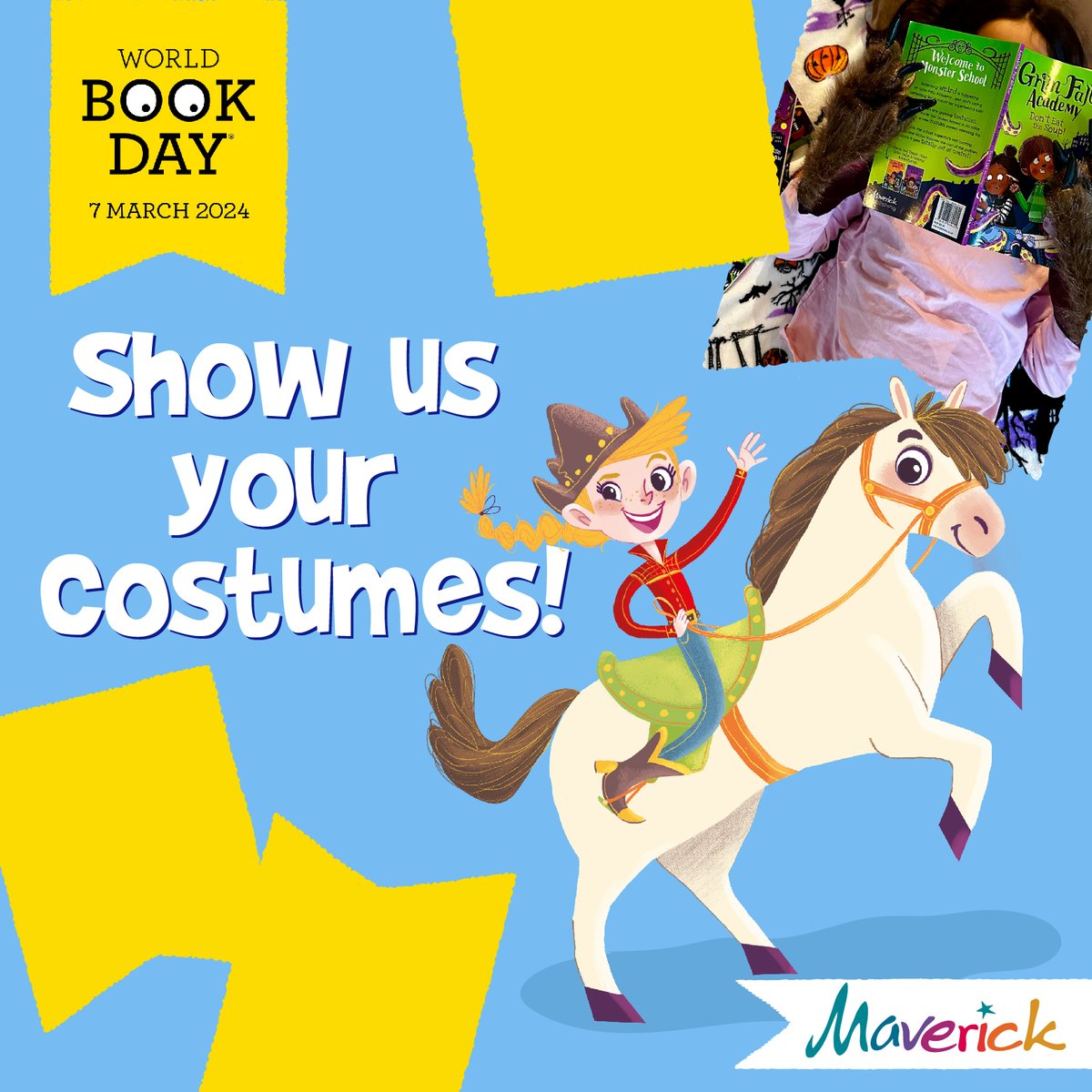 Happy World Book Day! 📚 We want to see your costumes! 👗 Tag us in your photos. 😊 #worldbookday #maverickbooks