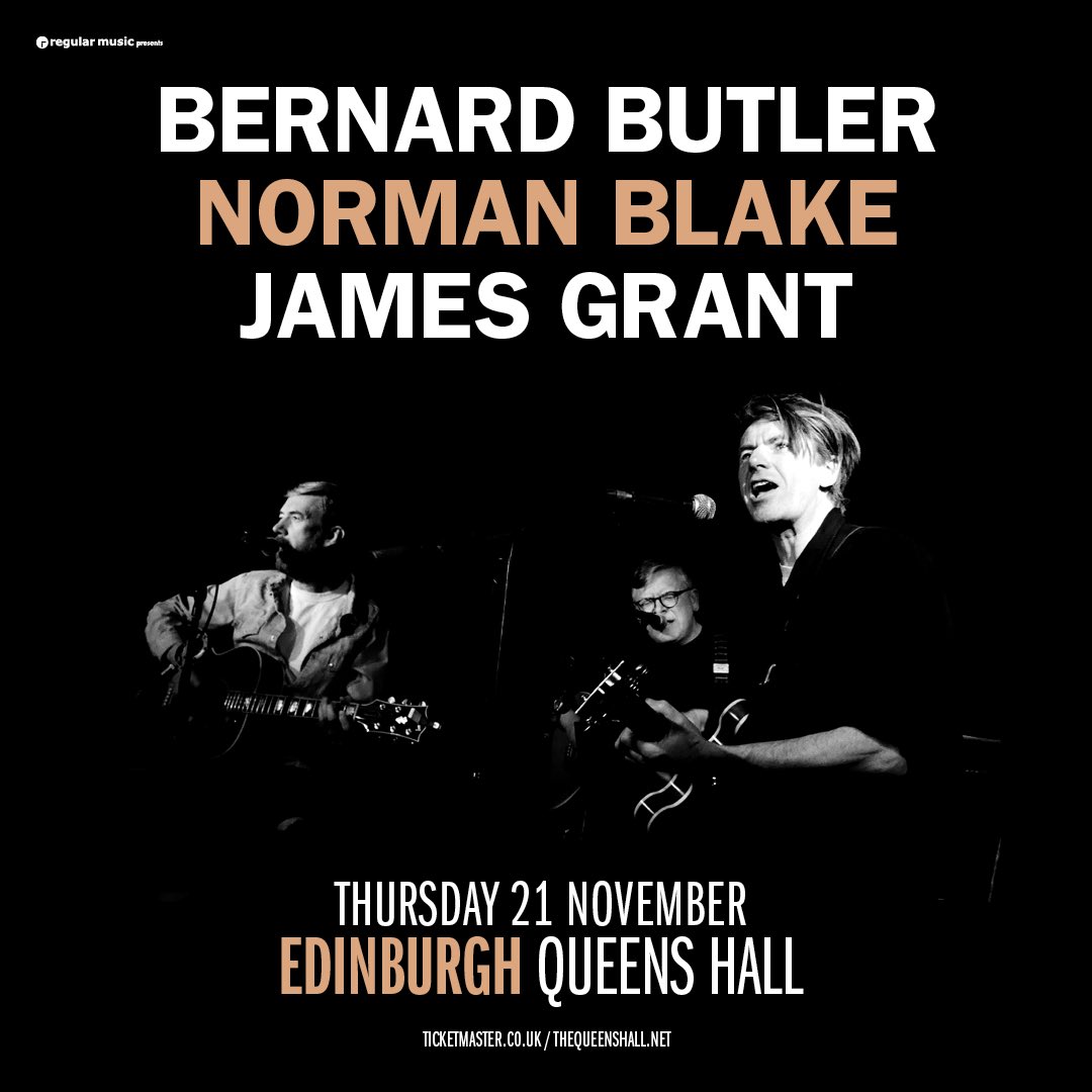JUST ANNOUNCED/// Butler, Blake and Grant announce @queens_hall concert on Thursday 21 November. Tickets 🎟️ go on sale Friday 8 March at 10am.