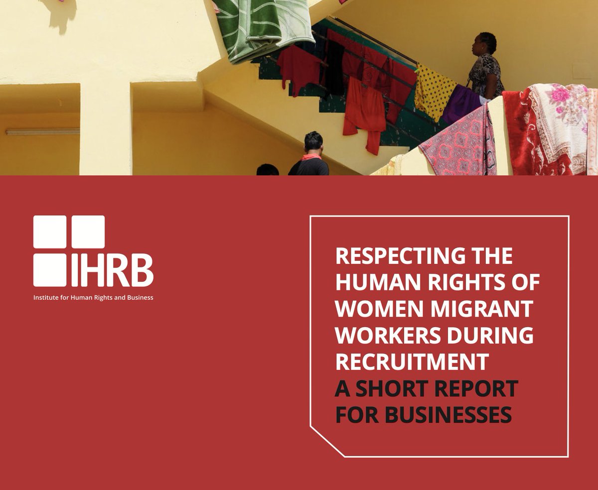 In a new collaboration, FairSquare's @marilyncroser has worked with @IHRB to develop a new report and guidance for businesses, detailing how they can ensure respect for the human rights of women migrant workers during recruitment. fairsq.org/2024/03/07/res…