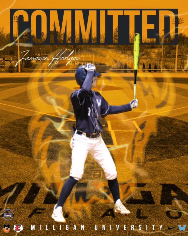 Jameson Hodges (@jamesonhodges) on Twitter photo I’m extremely blessed to announce that I will be continuing my athletic and academic career at Milligan University.
I would like to thank my Lord and Savior Jesus Christ, my family, and all of the people that helped me become the man I am today. <a href="/SkylerBarnett/">Skyler Barnett</a> <a href="/BuffsBB/">Milligan Baseball</a> I’m extremely blessed to announce that I will be continuing my athletic and academic career at Milligan University.
I would like to thank my Lord and Savior Jesus Christ, my family, and all of the people that helped me become the man I am today. <a href="/SkylerBarnett/">Skyler Barnett</a> <a href="/BuffsBB/">Milligan Baseball</a>