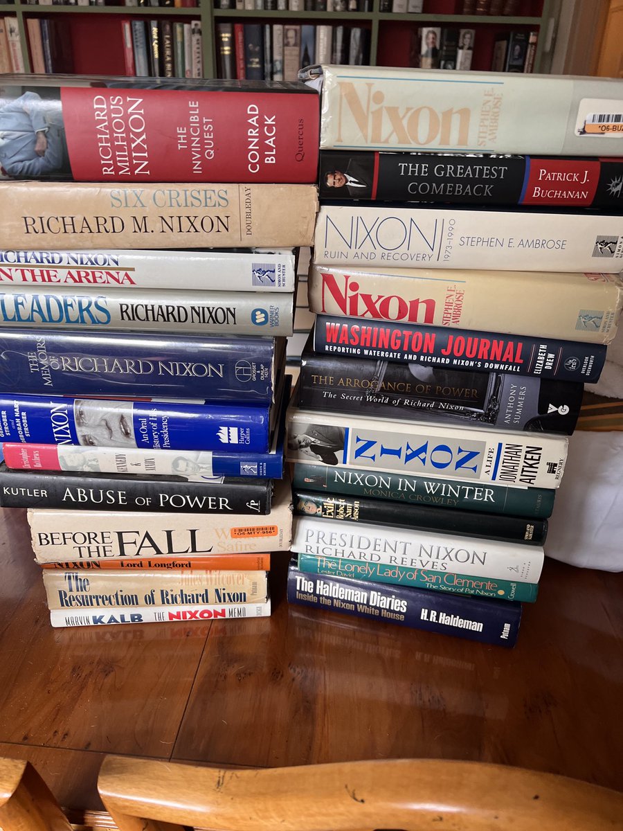 IainDale's tweet photo. My Richard Nixon book collection #workdbookday https://t.co/fnnUJ6xafD