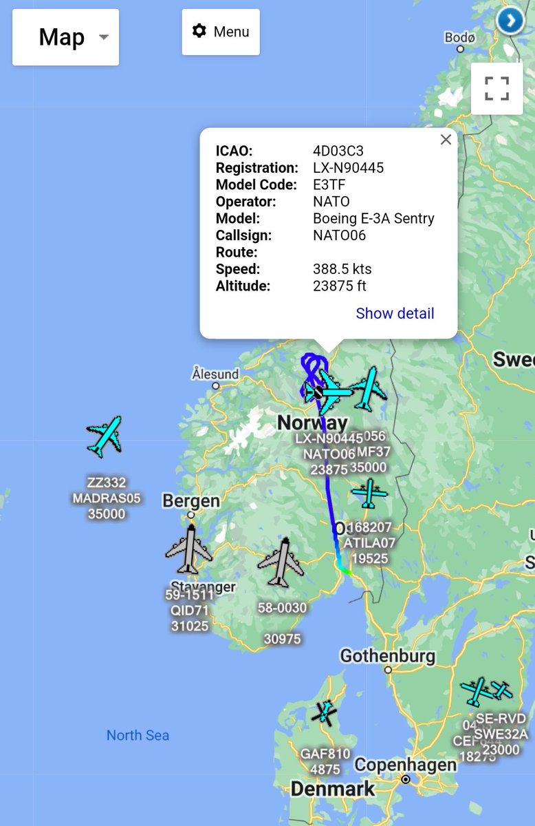 scan_sky's tweet photo. Another Day Of Exercise #NordicResponse24 🇳🇴.

Tankers Currently Heading To Support -

#RAF 🇬🇧 - Voyager KC3 - #ZZ332 - #MADRAS05

#MMF - A330-200 MRTT - T-056 - #MMF37

2 x #USAF 🇺🇸 - KC-135Rs - 
59-1511 - #QID71
58-0030 - #QID72

1 AEW&C Platform Also On Station:

#NATO - E-3A Sentry - LX-N90445 - #NATO06