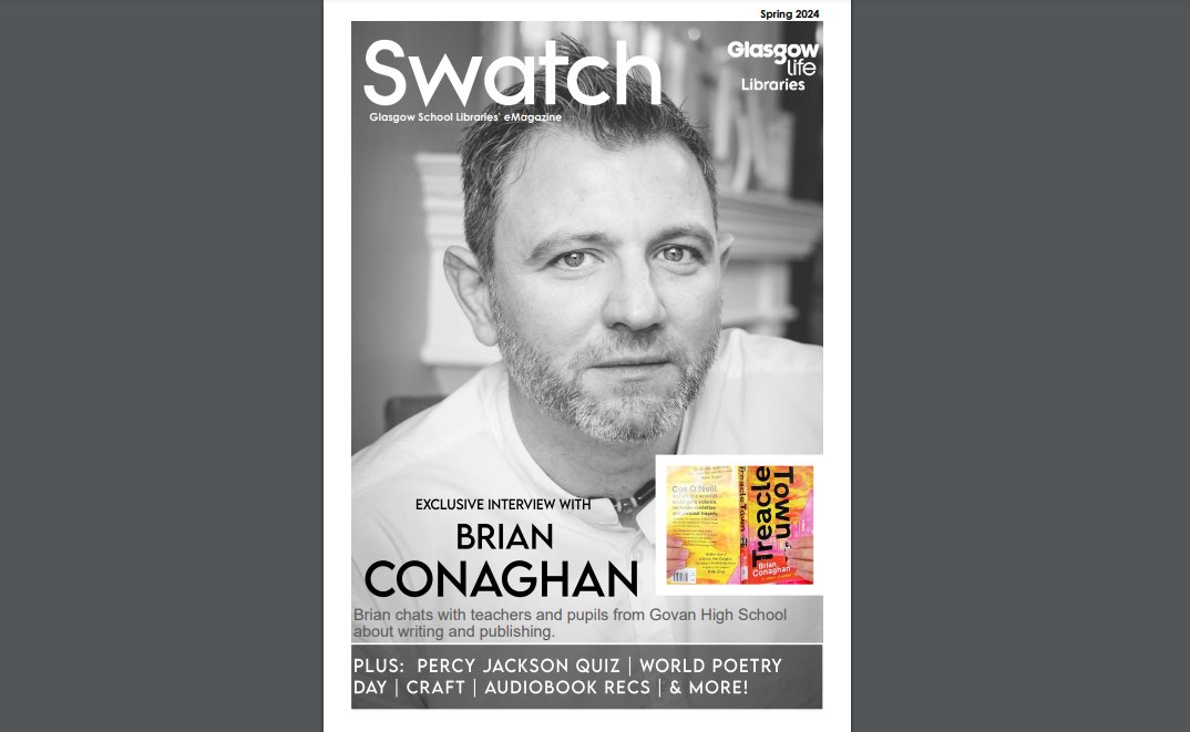 Knightswood School Library (@ksschoollibrary) on Twitter photo ‼️ The Spring '24🌸edition of Swatch is now live! Check it out for loads of book recs & activities, + an interview w/ author, Brian Conaghan! Many thanks to all Glasgow SLs for your hard work. We couldn't do this w/o you!📚<a href="/ConaghanAuthor/">Brian Conaghan</a>
Click the link➡️bit.ly/435zXN4 ‼️ The Spring '24🌸edition of Swatch is now live! Check it out for loads of book recs & activities, + an interview w/ author, Brian Conaghan! Many thanks to all Glasgow SLs for your hard work. We couldn't do this w/o you!📚<a href="/ConaghanAuthor/">Brian Conaghan</a>
Click the link➡️bit.ly/435zXN4