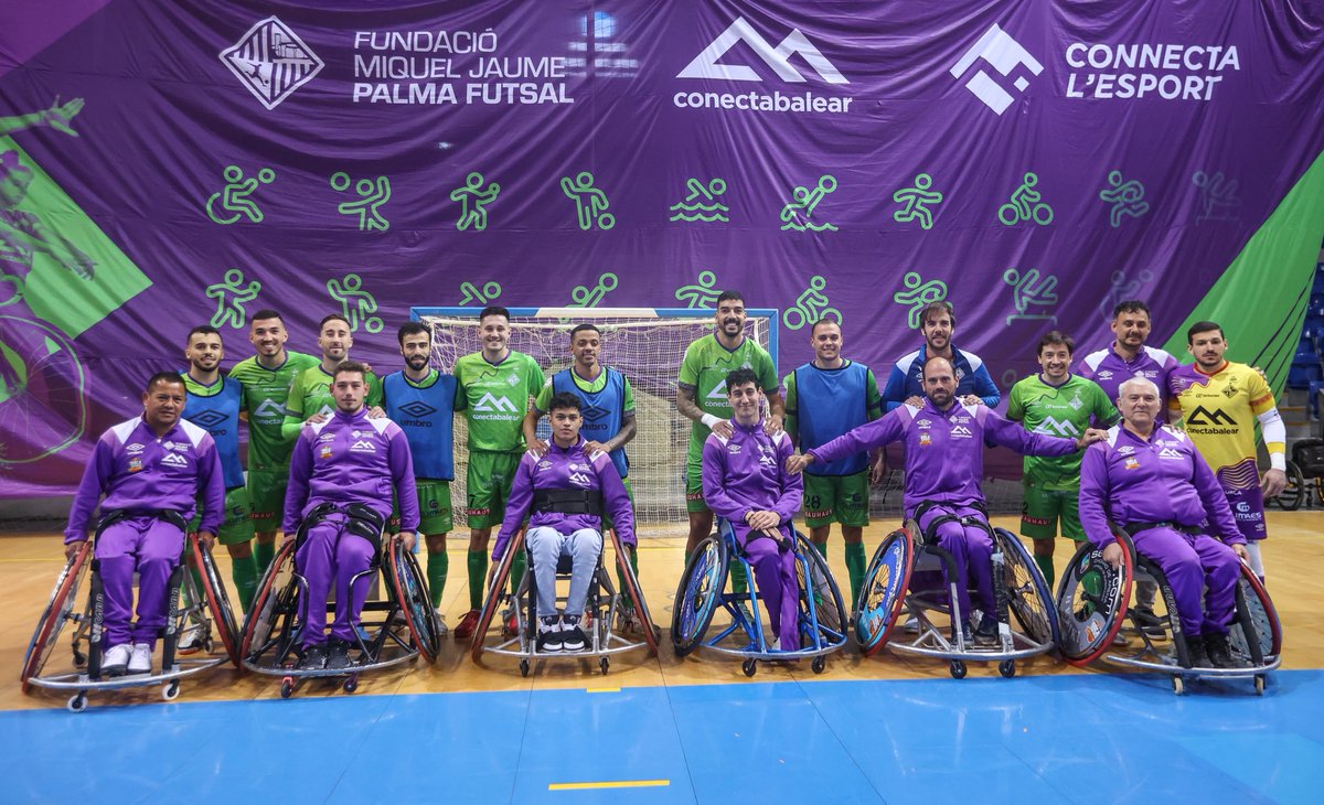 FundacioPalmaFS's tweet photo. 💜 Esta semana llevamos a cabo la presentación de @DiscaEsports con motivo del partido del @PalmaFutsal 

🔝 Orgullosos de la gran familia del deporte balear

#ConnectalEsport
#FundacióMiquelJaumePalmaFutsal https://t.co/IrDDpejiSk