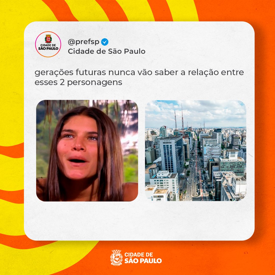 prefsp's tweet photo. Bom dia, éssipê.

Geração Z (estagiário) desafiou o chefe (Millennial) a descobrir memes para essa trend, pode isso? 👀

#SP #SãoPaulo #Drake #Icegurt #Playcenter #90Kids #Anos2000 #CidadedeSãoPaulo #FY #Sorvete #Orelhão #Mappin #PrefeituradeSãoPaulo #LANhouse #AlmaGêmea https://t.co/UuBRaryWxZ