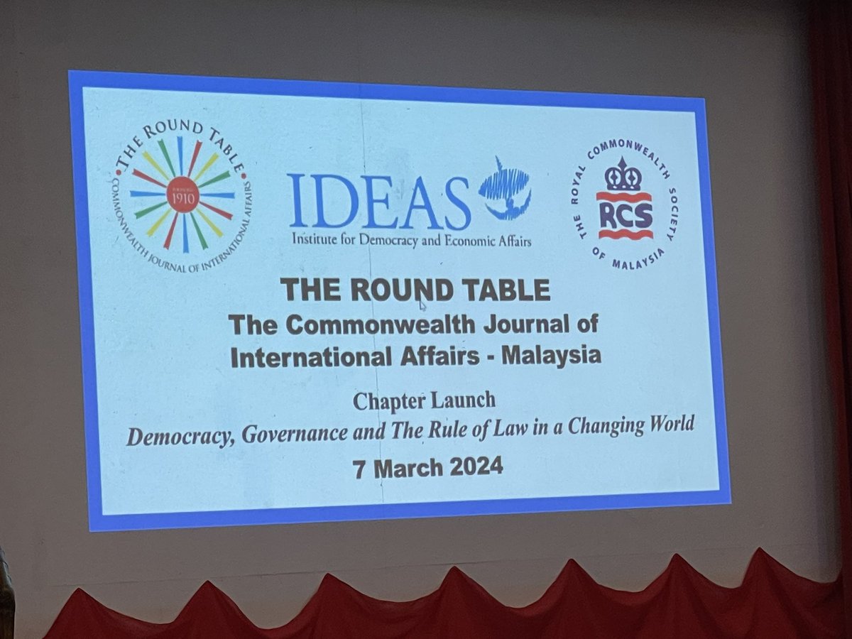 SidhaDevi's tweet photo. The Rountable: The Commonwealth Journal of International Affairs-Malaysia Chapter Launch. https://t.co/GQ29GaoILc