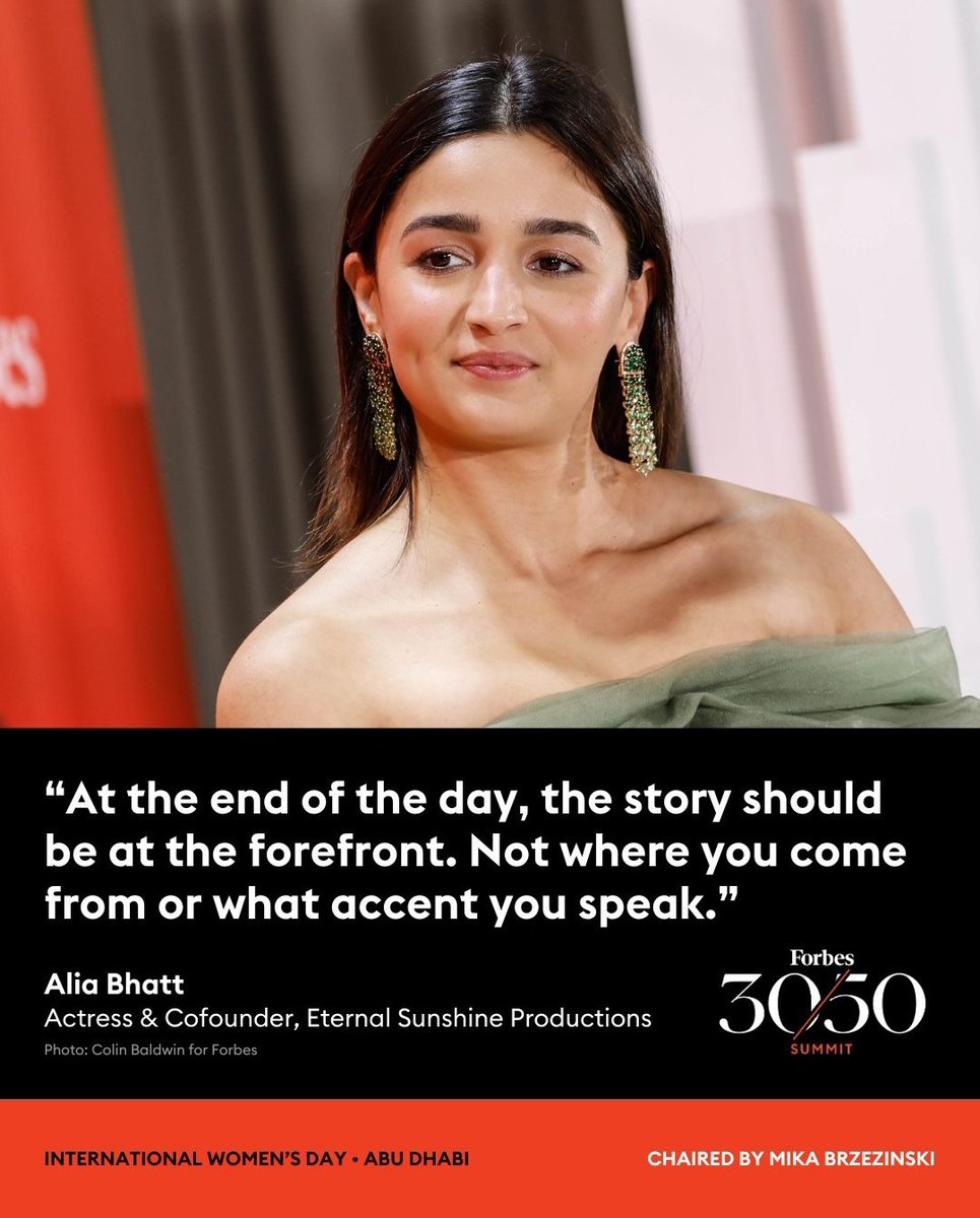 Alia Bhatt today at #Forbes3050 Abu Dhabi 📸❤️