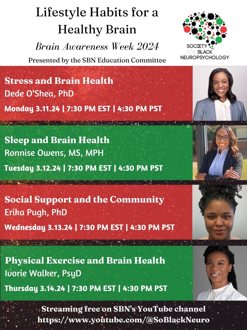 I’m grateful for the opportunity to enhance community education as I talk about the importance of sleep for brain health. Join SBN next week for #BrainAwarenessWeek as we discuss a different lifestyle habit each day for a #healthybrain