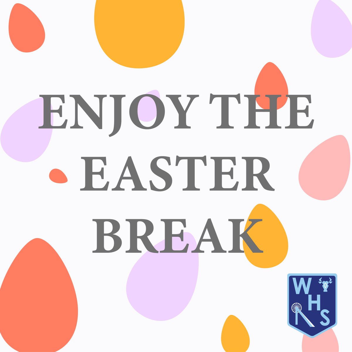 WesthoughtonHS's tweet photo. Wishing everyone a lovely restful Easter break. 🐣🐥🥚 We look forward to seeing all students back in school Monday 15th April ready for the start of a great Summer term ☀️☀️☀️ https://t.co/eNDupKvorA