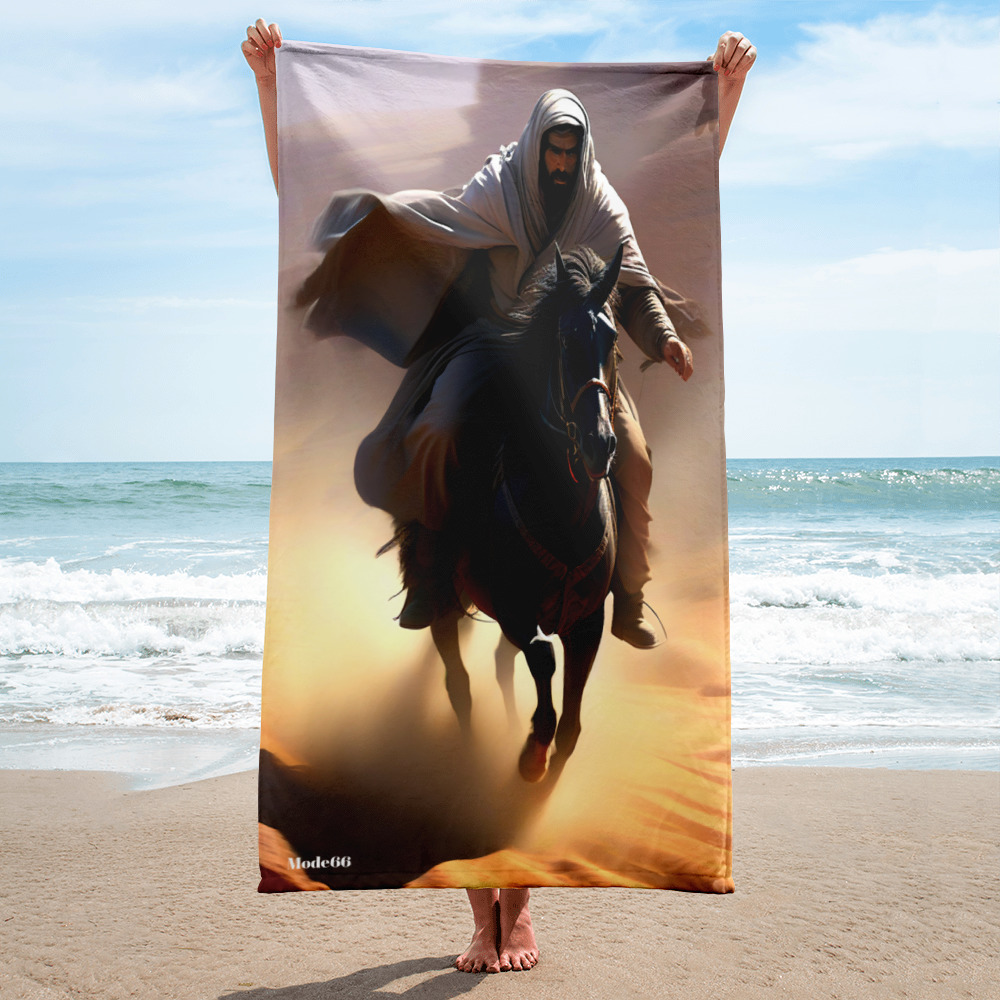 mode66de's tweet photo. Der Wüstenreiter - Badehandtuch https://t.co/WQQvQeOssc 
#mode66 #mode #fashion #Shop #tshirt #Accessoires #Damenmode #Herrenmode #Kindermode https://t.co/Z3pncohWAA