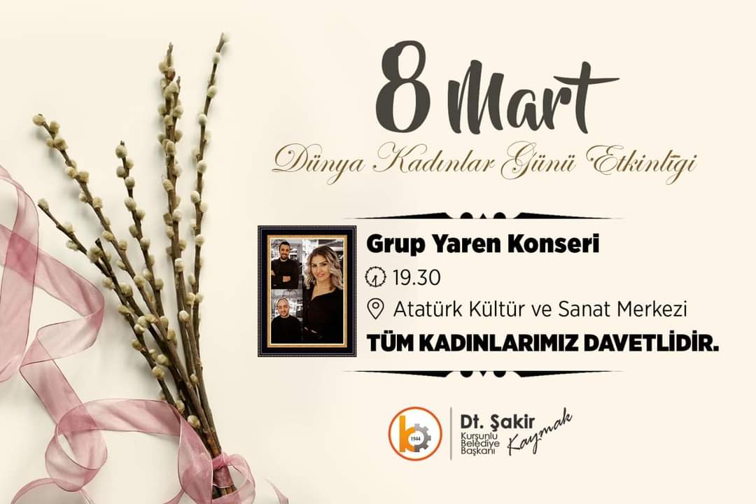 Tüm hanımefendilerin 8 Mart Dünya Kadınlar Günü’nü kutlar, belediyemiz tarafından yarın akşam saat 19:30’da Atatürk Kültür Merkezinde düzenleyeceğimiz Kadınlar Günü programımıza tüm hanımefendileri beklerim.
#8MartDünyaKadınlarGünü