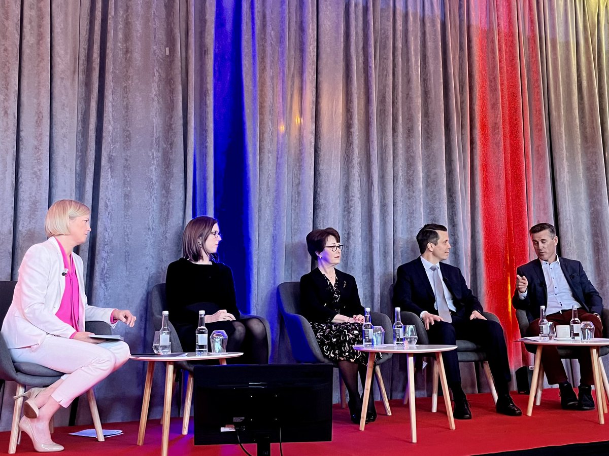 Such a positive but realistic outlook on transformation to deliver on sustainability goals across a range of sectors. 

@IrlRuth from <a href="/Fexcogroup/">Fexco</a>, Sheena Dempsey, Indivi, <a href="/cathal_foley/">Cathal Foley</a>, <a href="/Fexcogroup/">Fexco</a> &amp; Padraig McGillicuddy <a href="/BGestatehotel/">Ballygarry Estate Hotel & Spa</a> 
#Cantillon2024 #SustainableFuture