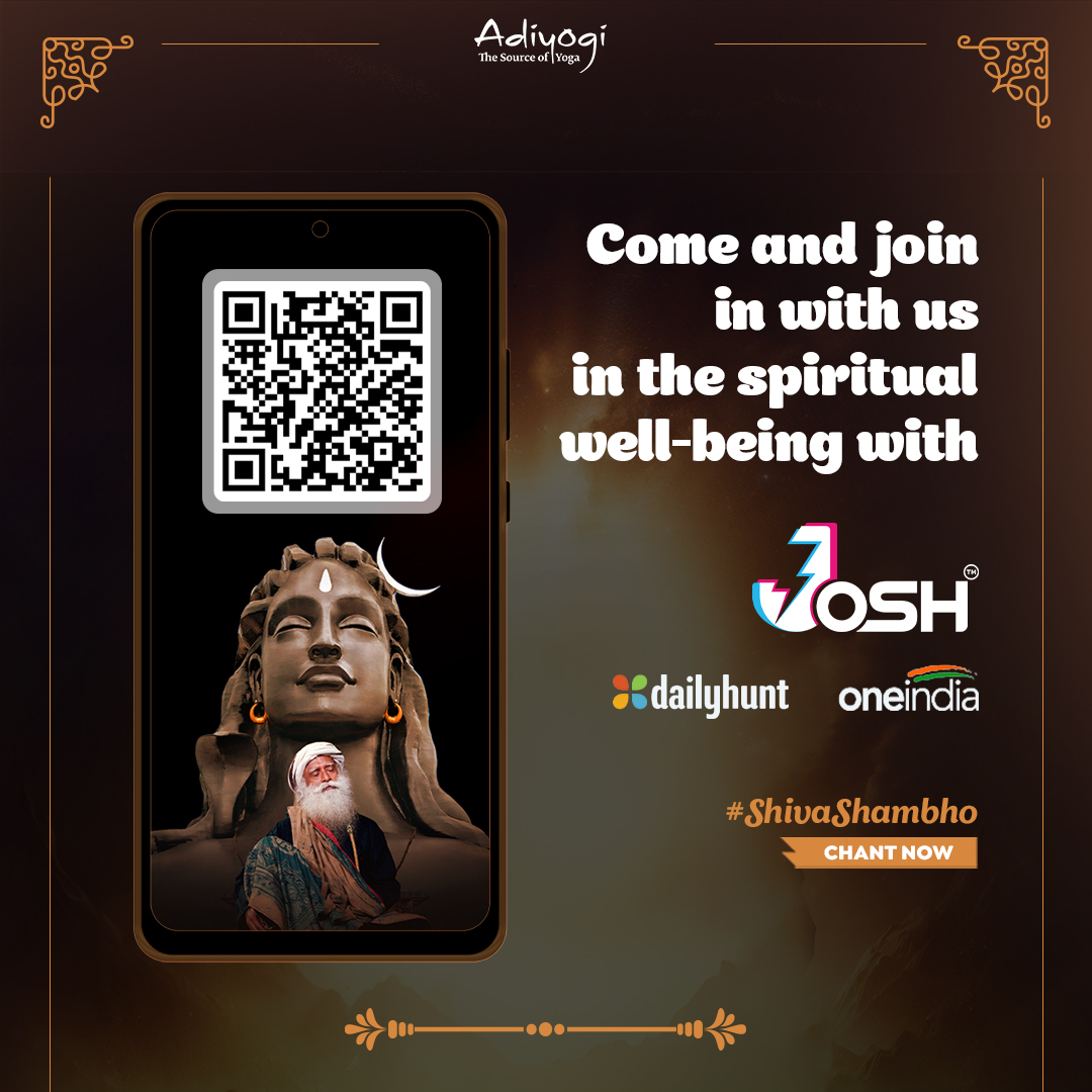 Dailyhunt partners with @OfficialJoshApp & @ishafoundation for this Mahashivaratri! Immerse in Adiyogi's divine ambiance, chant with Sadhguru and receive a certificate. Plus, catch India's grand Mahashivratri event live on Josh! The link to the Chat Room: share.myjosh.in/webview/shiv-r…