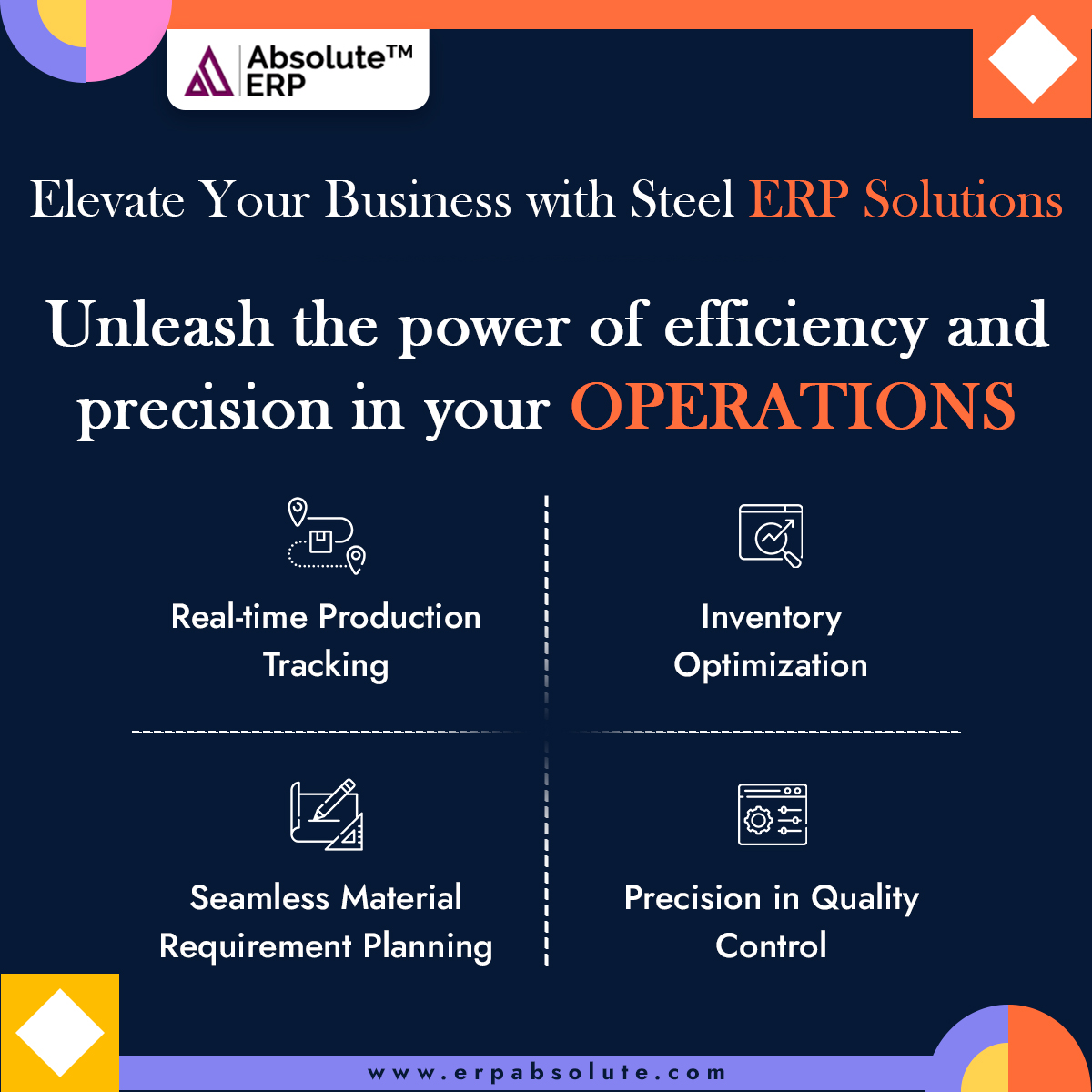 absolute_erp's tweet image. Stay ahead in the steel industry with modern ERP technology. Boost productivity, reduce costs, and forge a path to success! Read more- shorturl.at/EHI58
#steelindustry #ERPtechnology #erpsystems #costs #success #steelerpsolutions #manufacturingerp #power #steelindustryerp