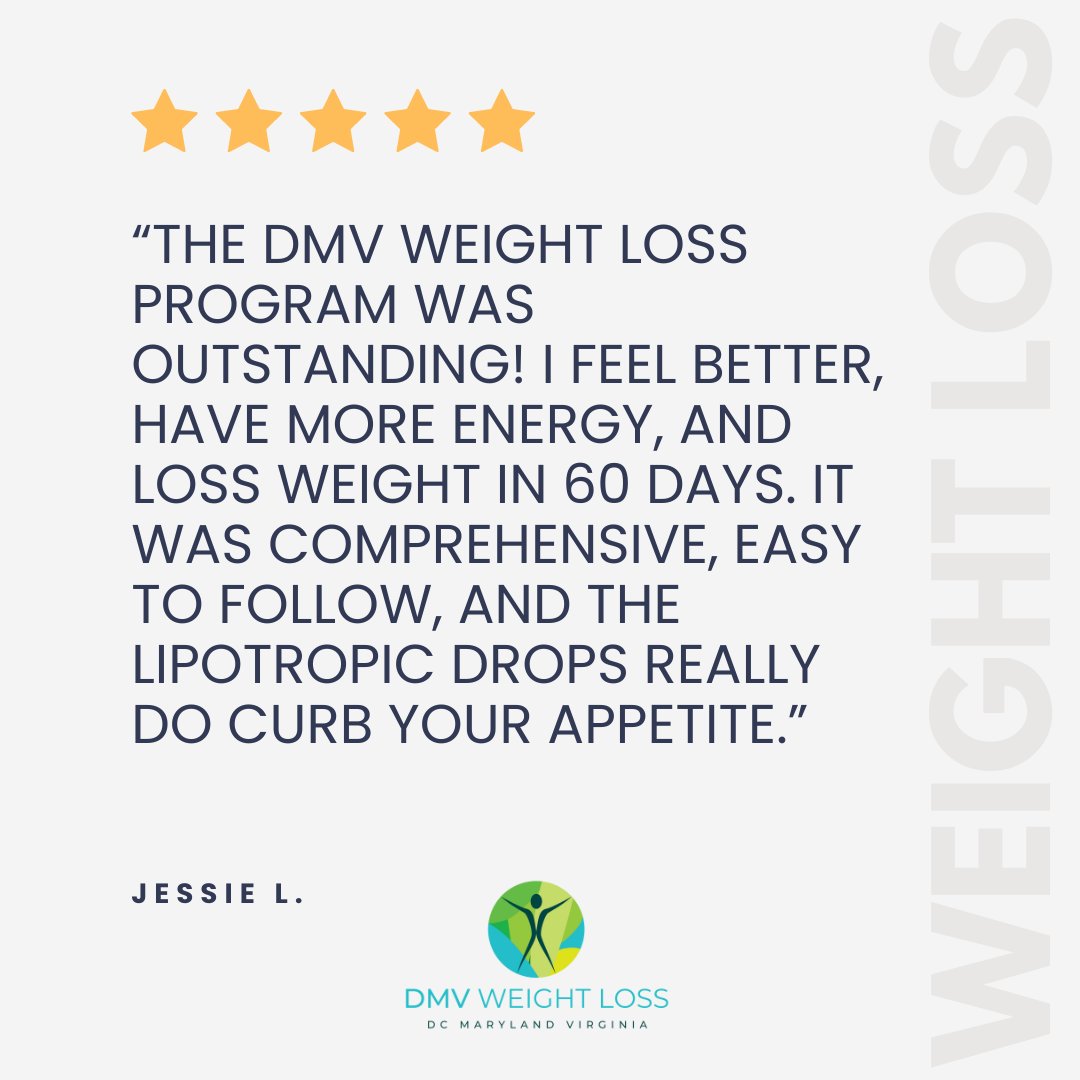 BB_HealthCenter's tweet photo. ANOTHER ONE! 

"The DMV Weight Loss Program was outstanding!  I feel better, have more energy, and loss weight in 60 days. It was comprehensive, easy to follow, and the lipotropic drops really do curb your appetite." https://t.co/XNNRUehxFx