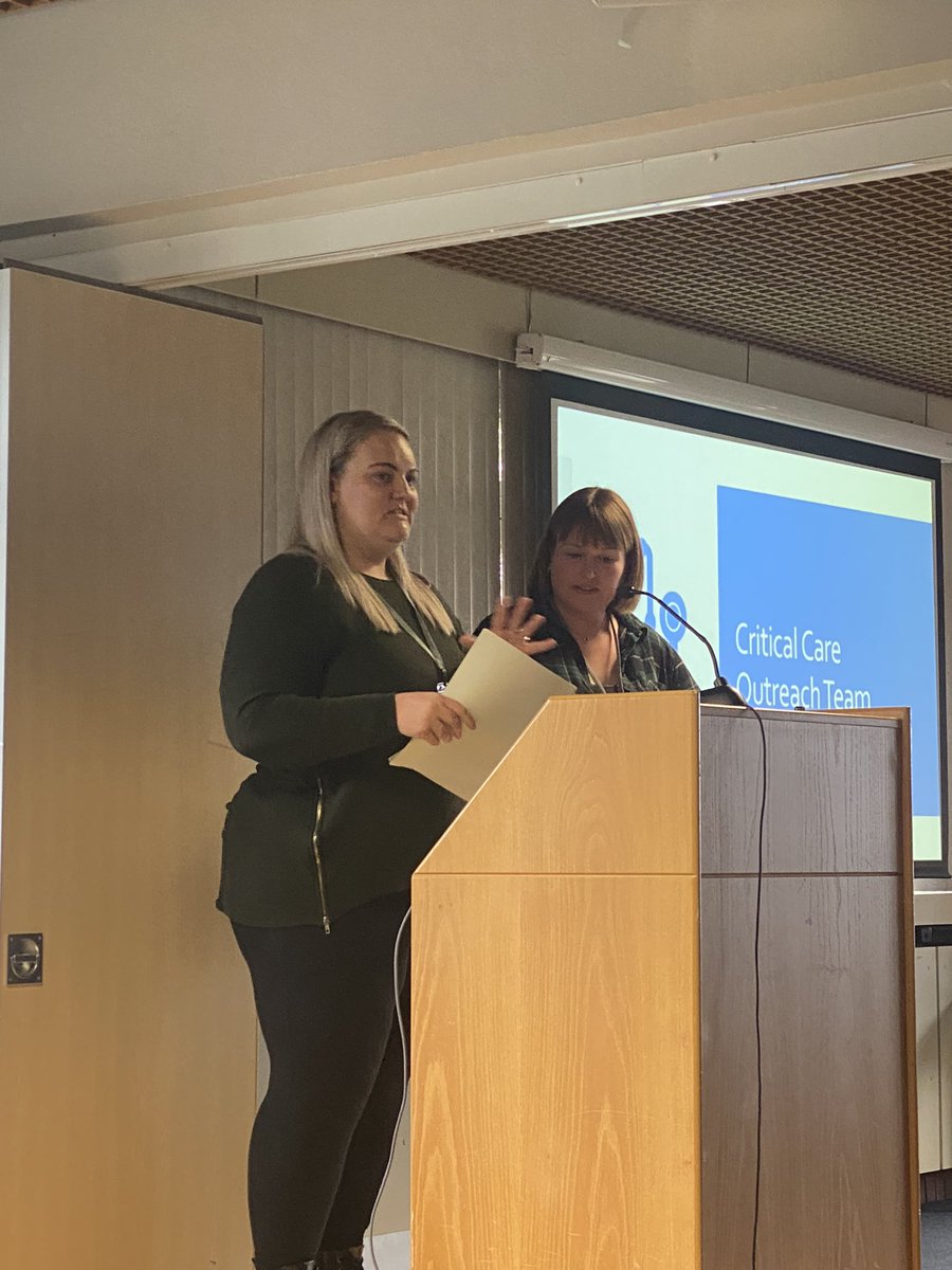 Next up our Outreach team presenting….80% of the ask to see patients remain in ward care with their input! Amazing achievement @SandraBarring12 @keptlett_uhnm