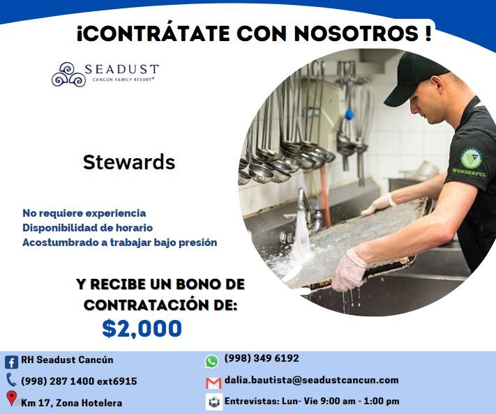 TuRadioCROC's tweet photo. Hotel #Seadust tiene para ti una GRAN oportunidad de trabajo 
👉 Recuerda llevar tu CV actualizado 
Comunícate al 📞 9983496192 https://t.co/R7GnJfGaoX