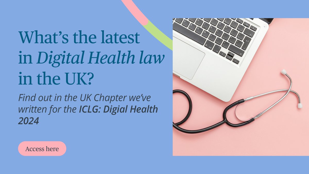 🩺 What's the latest on Digital Health law in the UK? From regulatory issues around data use, software as a medical device, through to the role of AI and the associated legal considerations - it's all in the UK Chapter of the <a href="/ICLG_GLG/">ICLG</a>'s Digital Health! 2bird.ly/3v43Noz