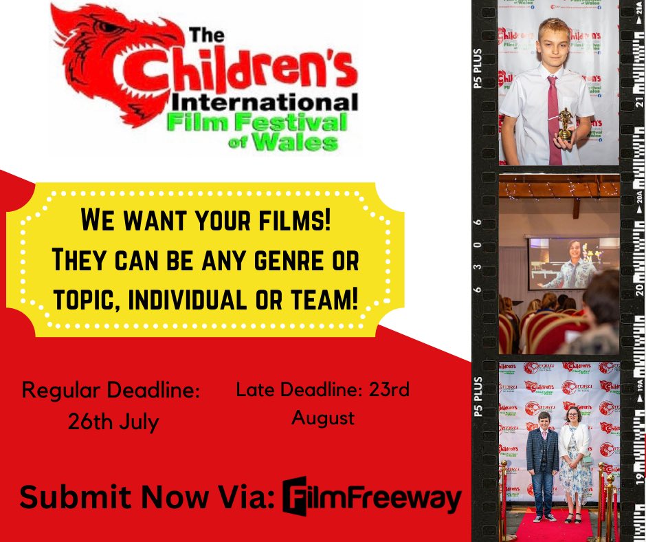 We’re already seeing submissions roll in for this years’ festival so why not join them! 
First time filmmakers and professionals alike submit your films now to be apart of an internationally recognised festival! 🏆

Submit your films here➡️ filmfreeway.com/TheChildrensIn…