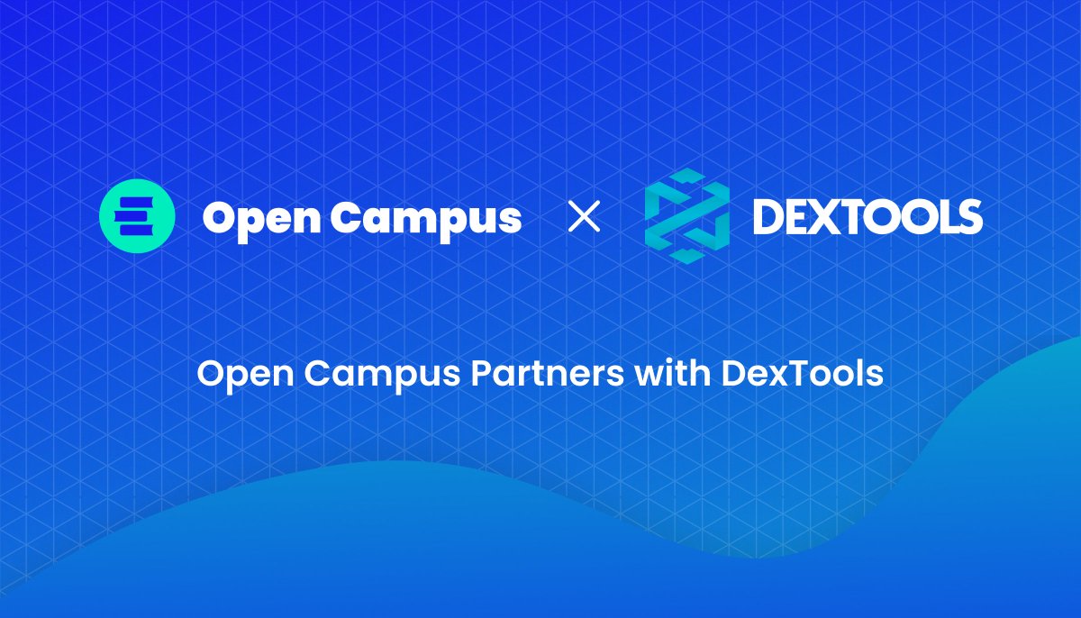 DexTools is now part of the Open Campus Alliance! @DEXToolsApp is upgrading its academy designed to educate its 500,000 daily active users on everything DeFi and Open Campus will provide the infrastructure to supercharge the learning experience on the new platform. 📈🎓