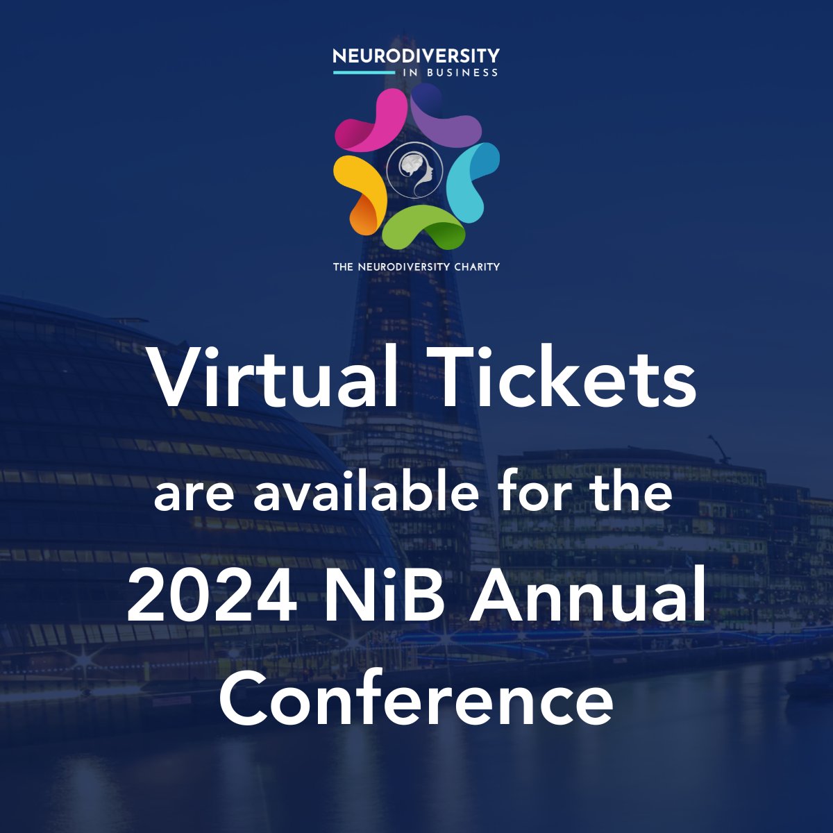 Virtual tickets are available! You can join us for the NiB Annual Conference on 16 April 2024 online! Experience all the benefits of our in-person delegates. Visit this link to find out more and buy your tickets: bit.ly/3NvoEHf #Neurodiversity #NeurodiversityInBusiness