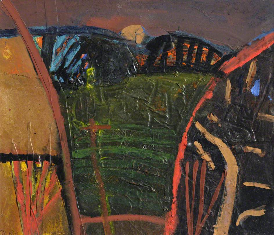 #WomensHistoryMonth is the #OnlineArtExchange theme – so we wanted to highlight a living female artist we admire – Barbara Rae! This striking dusk landscape from @kettlesyard – is rich with texture and vibrant colours. ow.ly/ZsnX50QKJBH