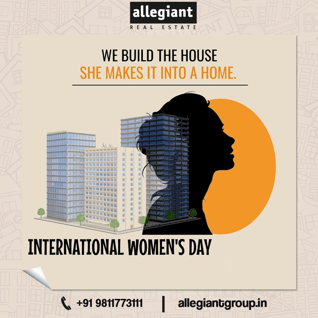RealAllegiant's tweet photo. We build the house, She makes it into a home.
Wish you International Women's Day from Allegiant group.
#internationalwomensday2024 #gurgaonproperties #allegiantgroup https://t.co/i9rAZzFC81