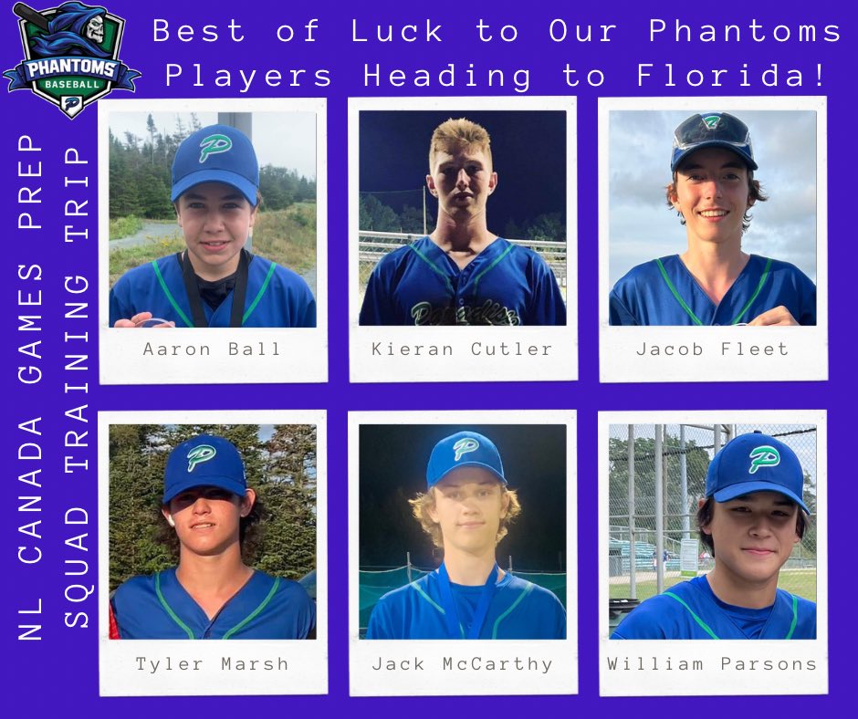 Phantoms Baseball (@pmbphantoms) on Twitter photo We have some Phantoms heading to Florida this morning with the 2025 Canada Games Prep Squad! 30 players from NL are making the trip for some Spring Training and Competition! Congratulations to all of the players representing NL and best of luck to our Phantoms! <a href="/TEAMNLCGBB/">Team NL 2025 CG</a> We have some Phantoms heading to Florida this morning with the 2025 Canada Games Prep Squad! 30 players from NL are making the trip for some Spring Training and Competition! Congratulations to all of the players representing NL and best of luck to our Phantoms! <a href="/TEAMNLCGBB/">Team NL 2025 CG</a>