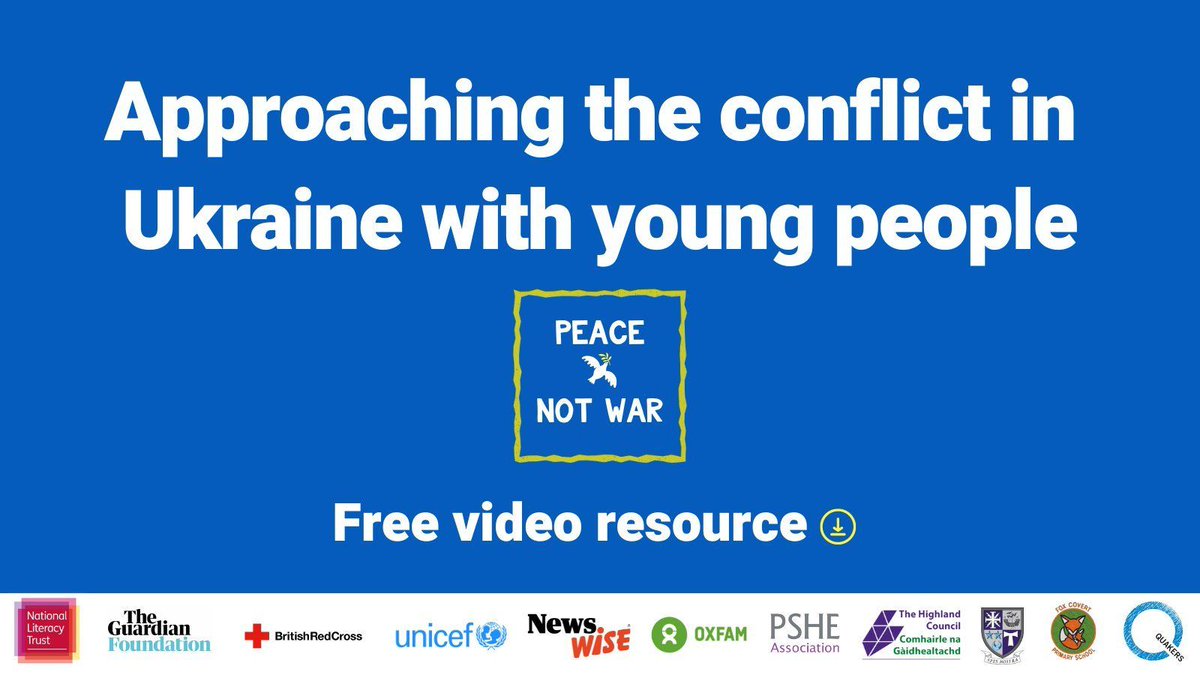 Explore this free resource designed to support discussion around Ukraine conflict with young people. Bringing together voices from @RedCrossScot @UNICEF_uk @OxfamEducation @GetNewsWise @PSHEassociation @PeaceEduQuaker @HolyRoodRCHigh @FoxCovertPS bit.ly/Ukraine-confli…