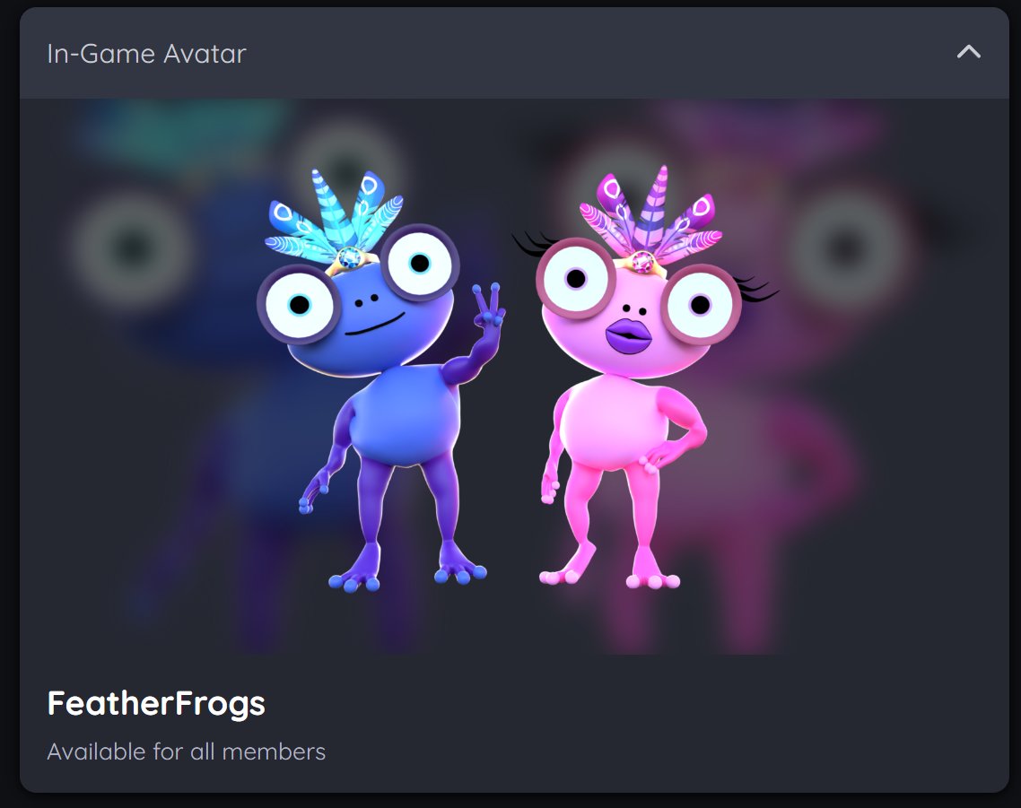 Are you ready to rock your froggy avatars inside @Nifty_Island ! 🥳

Excited to announce we've been completly integrated as a community!

You can NOW enjoy hopping around Islands as #FeatherFrogs avatars!

TYSM to the hard working team BTS who made this process so smooth!