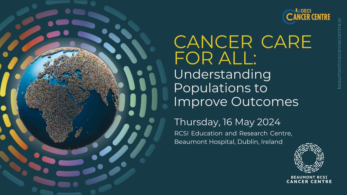 The Cancer Conference 2024, Cancer Care for All: Understanding Populations to Improve Outcomes will take place on Thursday, 16 May 2024, in The Smurfit Education & Research building, Beaumont Hospital, Dublin 9. Register your attendance: bit.ly/49SBCrk