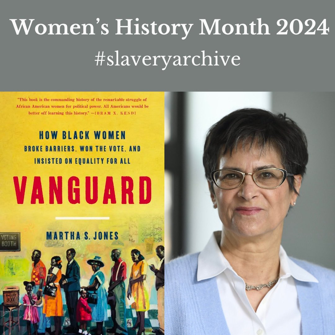 It’s #WomenHistoryMonth and #WorldBookDay in the UK today and we are celebrating books published in English by women scholars from our March gallery that engage the #slaveryarchive. Check dear @marthasjones_’s work and especially Vanguard ⬇️
