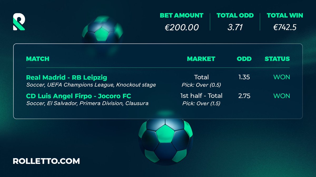 Over 700 at 3.71 odds could be your winning ticket! 🔥 Bet: €200 Win: €745.2 We'll give random free bets to users who retweet, love, and tag a friend on this post.