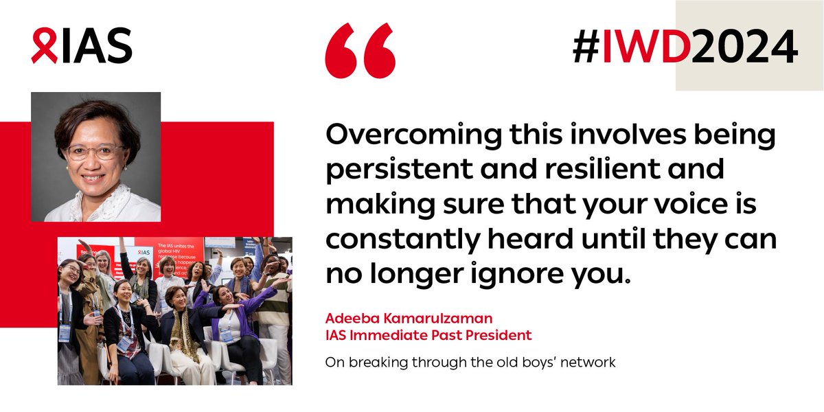 ♀️ Tomorrow is #InternationalWomensDay, a time for celebration & reflection. Immediate Past IAS President @ProfAdeeba shares her advice for breaking through the old boys’ network. 🙋‍♀️What about you? What advice would you give to other women out there? #IWD2024 #WomensDay
