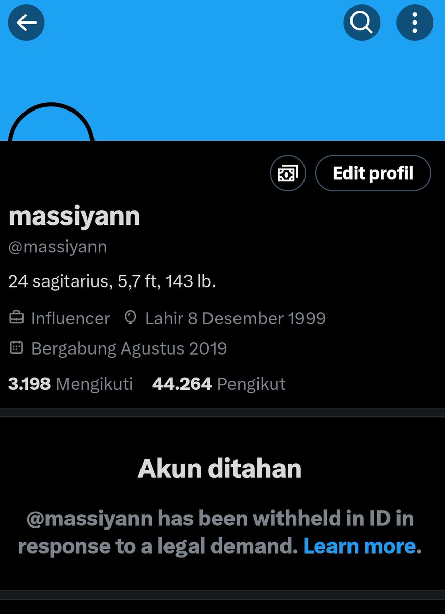 Akun baru <a href="/massiyann/">mas iyan 🦖</a> akun lama di tahan yuk mutualan lagi 😭