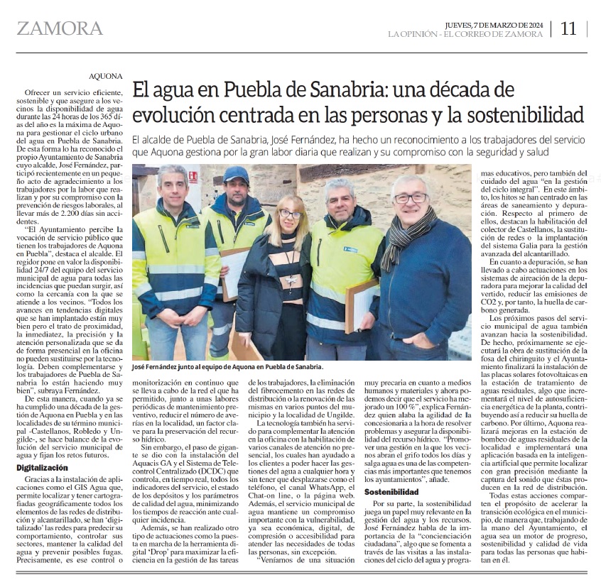 Veolia_Castilla's tweet photo. Además, ha reconocido el compromiso de nuestros compañeros con la prevención de riesgos laborales, ya que llevan más de 2.200 días sin accidentes  Lee toda la información aquí, en este artículo de

@opiniondezamora
⤵️ https://t.co/DvtVAbVBJI https://t.co/n2V7zANvz5