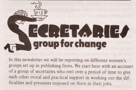 It's hard to imagine a more perfectly designed logo than the one used by the Secretaries Group for Change in the 1970s. Taken from the Joseph Rowntree Reform Trust Archive #WomensHistoryMonth