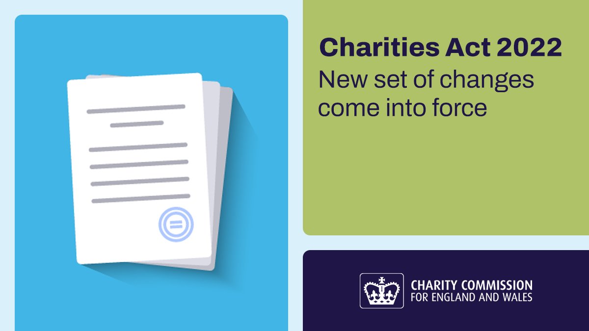 The latest set of changes introduced by the Charities Act 2022 have come into force. Find out what this means for you and your charity: gov.uk/government/new…