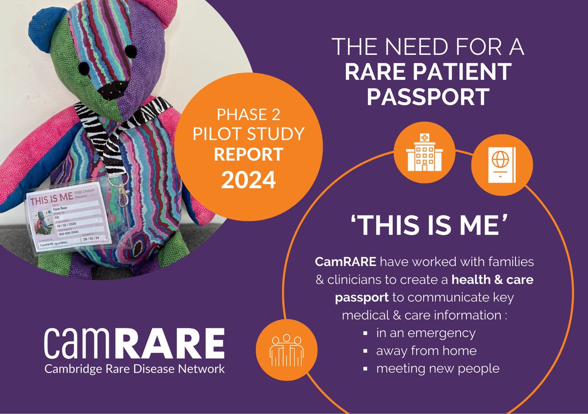 Could a 'Rare Patient Passport' could help reduce difficulties &amp; frustrations in communicating health &amp; care needs?
Download your copy of ‘The Need for a Rare Patient Passport’: bit.ly/RarePassportRe…
And if you would like a passport, please sign up!: forms.gle/LSehpCYiWZTp47…