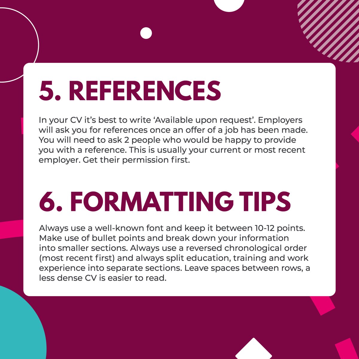 📌 Creating a Winning CV: Your Essential Checklist! Make your first impression count with these essential CV components. To find out more information contact the careers advisors here: bit.ly/42Z9W1T