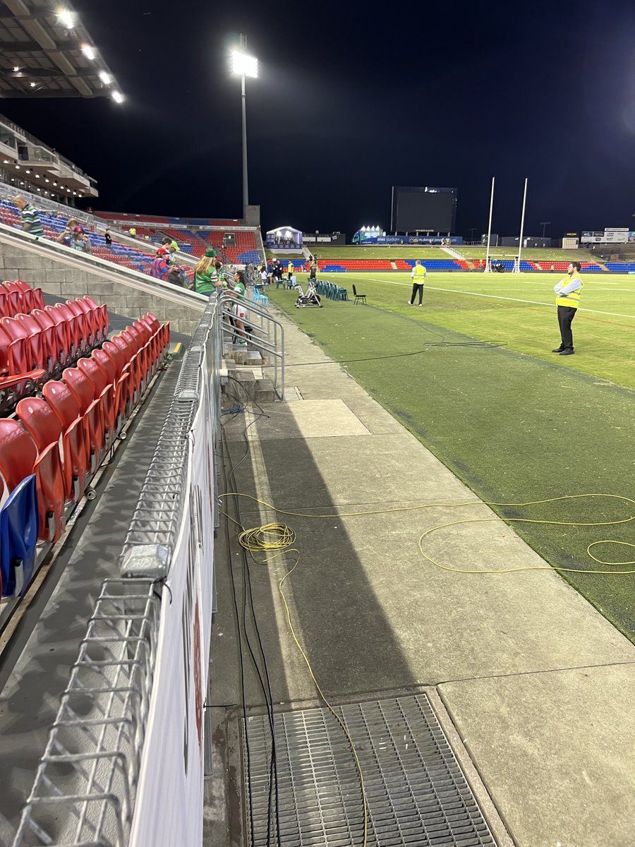 Stuck around for quite a while after the final siren. The last player on the field, ensuring everyone got a photo, autograph or chat was the great Josh Papalii. Just a tremendous human #raiders #weareraiders #greenmachine #canberraraiders #BigPapa #NRLKnightsRaiders
