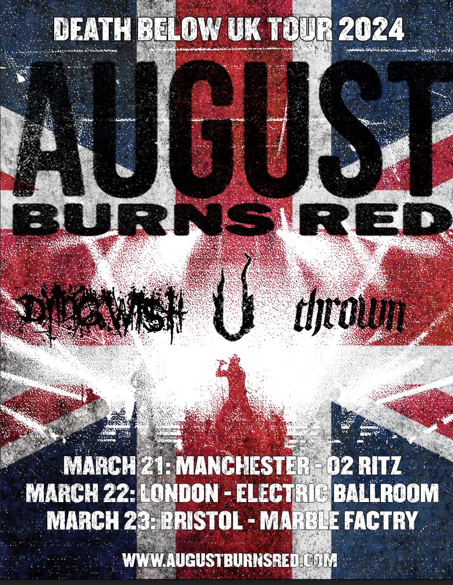 UK friends! See you in two weeks w/ @dyingwishhc and Thrown!