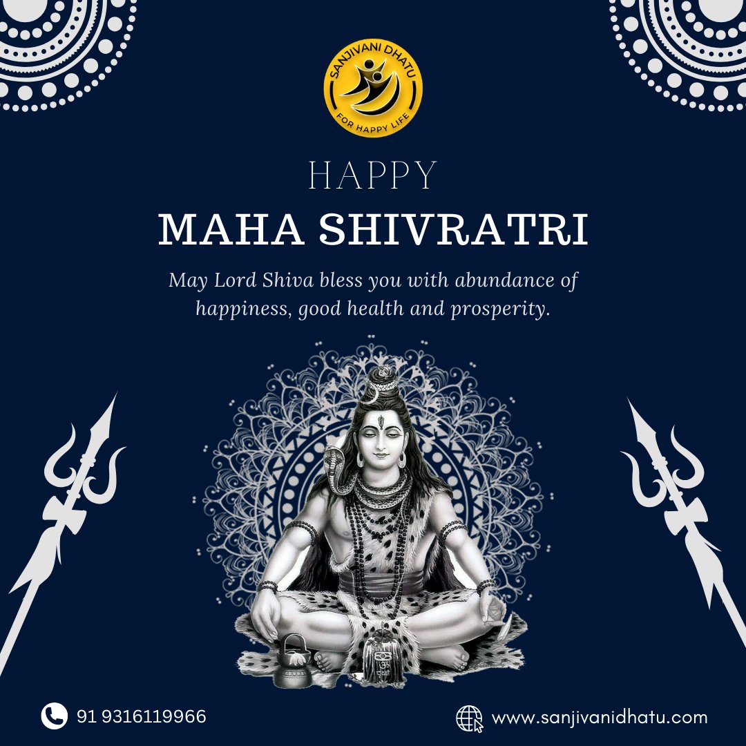 May the divine presence of Lord Shiva bring harmony and happiness to your life.

#mahashivratri2024 #shivratri2024 #shivratri #happyshivratri
#sanjivani #physicalhealing #mentalhealthproblems #meditationinindia #stressless #stresslesslife #stresstherapy #meditationretreat