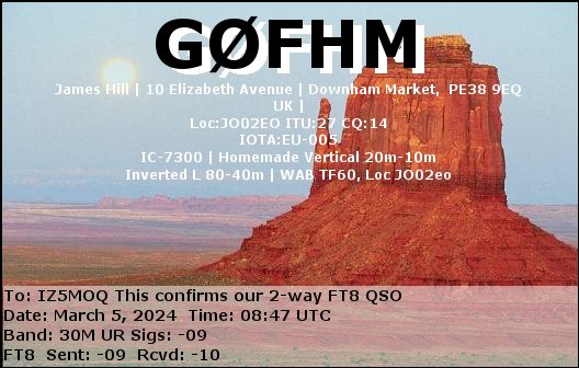 W6MOQ's tweet photo. ✅ #G0FHM https://t.co/xlQ6ElfTZ6