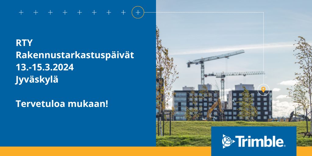 Ensi viikolla löydät meidät Jyväskylästä Rakennustarkastuspäiviltä! 🏗️ Päivillä käsitellään mm. tulevaa rakentamislakia, arkkitehtuurin laatua, tietomalleja sekä uudelleenkäyttöä ja kierrätystä. Tule käymään näyttelypisteellämme! Ohjelma: ssl.tapahtumakone.fi/event/xrbM5
#trimble