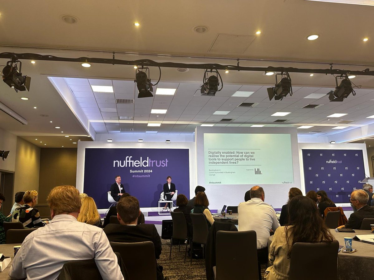 Lilli (@lillisays) on Twitter photo Up next at #NTSummit is Lilli's roundtable exploring how we can realise the potential of digital tools to support people to live independent lives, chaired by Head of Policy <a href="/NuffieldTrust/">Nuffield Trust</a>, <a href="/buckinghamh/">Helen Buckingham</a>. Up next at #NTSummit is Lilli's roundtable exploring how we can realise the potential of digital tools to support people to live independent lives, chaired by Head of Policy <a href="/NuffieldTrust/">Nuffield Trust</a>, <a href="/buckinghamh/">Helen Buckingham</a>.
