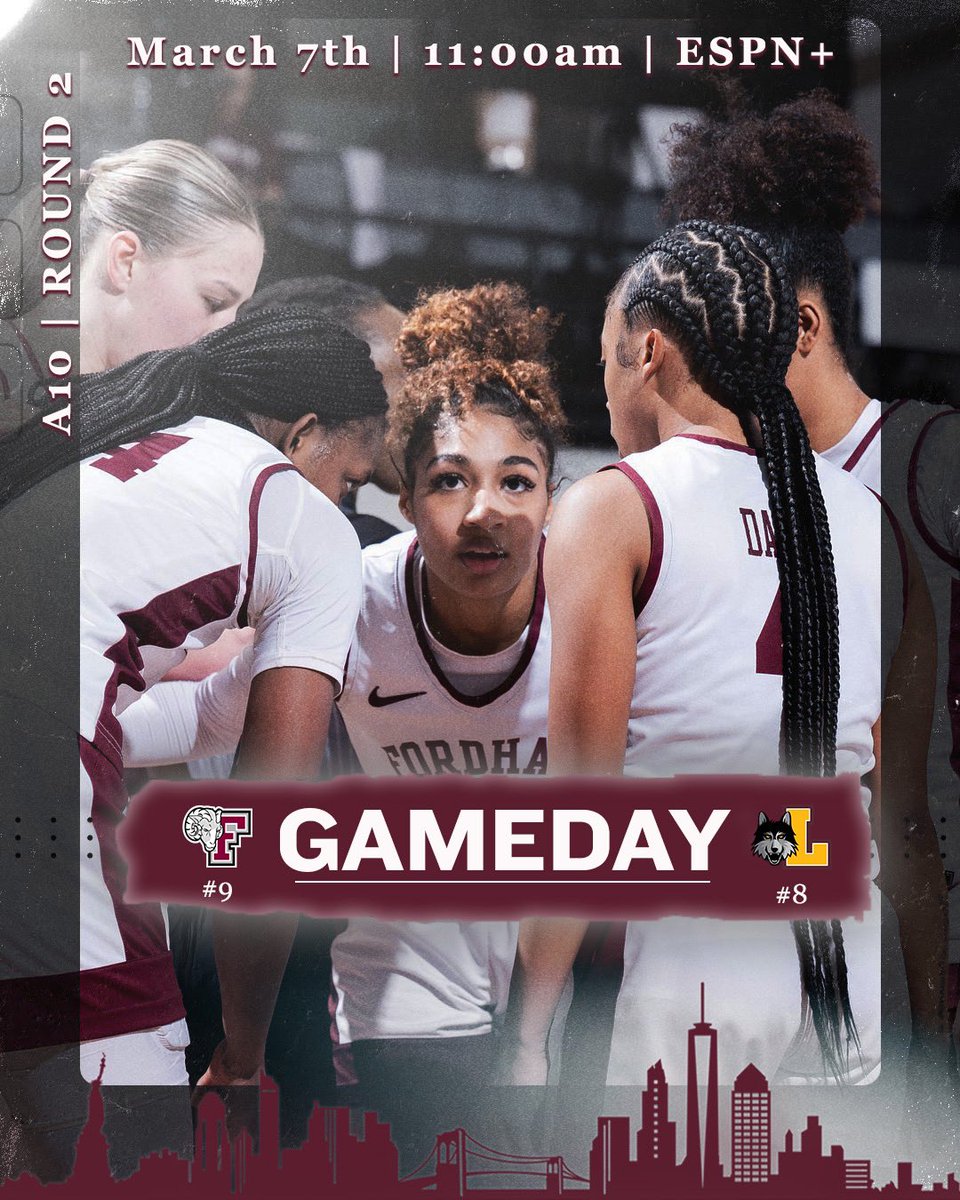 A-10 Tourney play gets underway this morning as we take on No. 8 Loyola Chicago this morning! ℹ️ 11:00 AM | Henrico, Va. 📺 @ESPNPlus 🗞️ tinyurl.com/muy2zd5f #BronxBuilt | #A10WBB