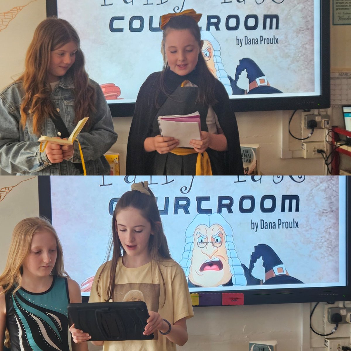 Year6TSP's tweet image. &quot;There is not enough evidence.&quot; &quot;The Wolf was trying to save Grandma from the woodcutter!&quot;  After reading ‘The True Story of the Three Little Pigs’, the children became lawyers in Fairytale Court to defend Wolf in his case against Little Red and co.
#WBD24 #TSPReading 📚